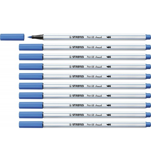 Pennarelli Stabilo Pen 68 Brush 568/41 Blu Scuro - Officina Studenti