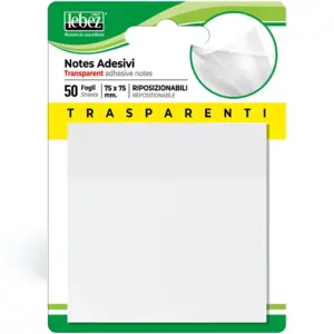 Memo adesivi in ppl 50ff 75x75 Trasparenti