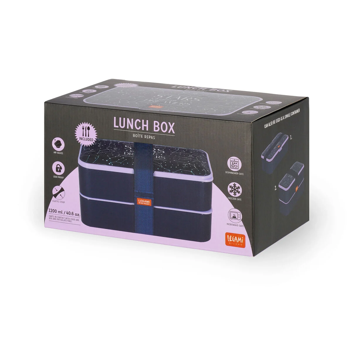 Lunch Box 1200 Ml - Stars - Image 3