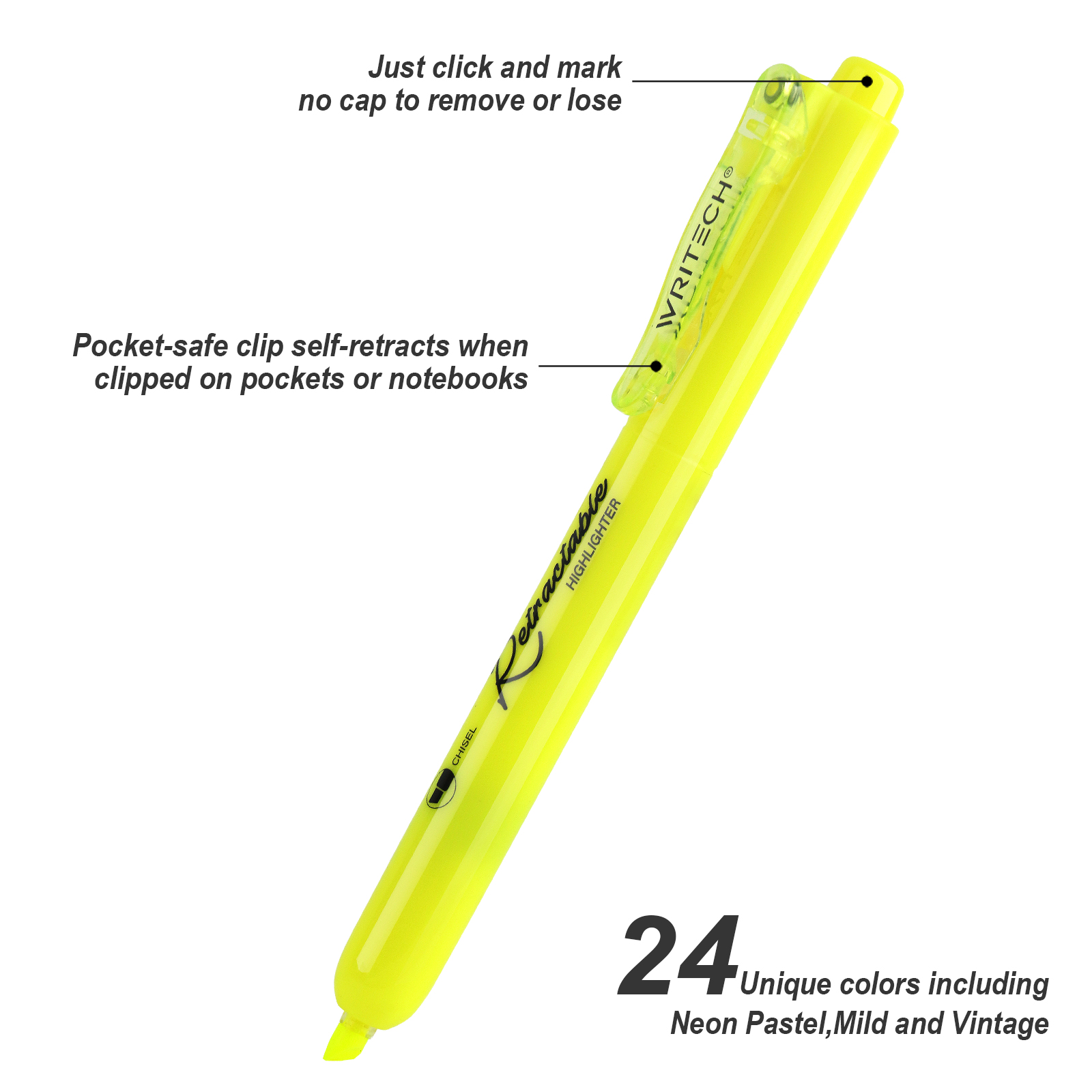 Evidenziatore Writech Retrattile Verde Neon - Image 5