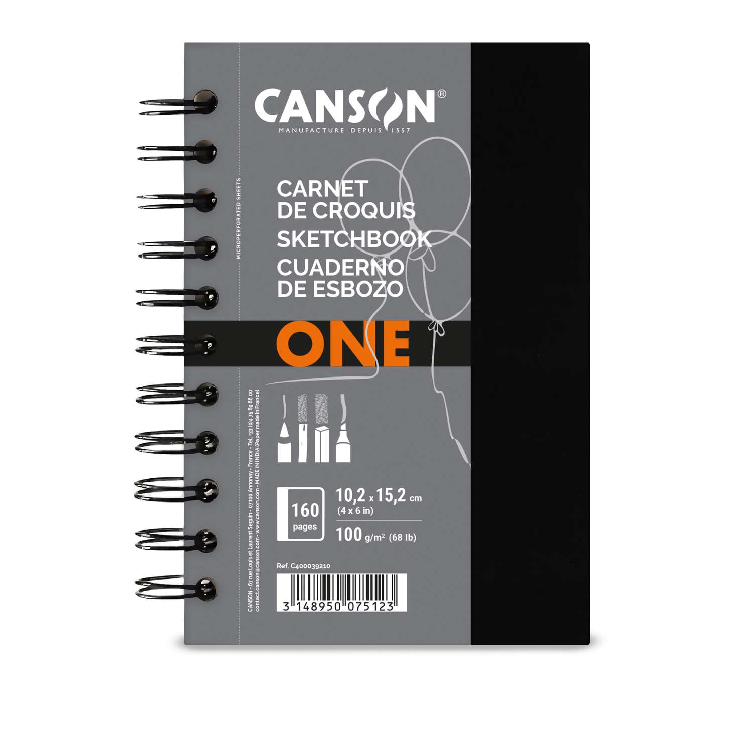 Blocco Art Book One Canson Spiral A6 80 Ff 100 Gr.