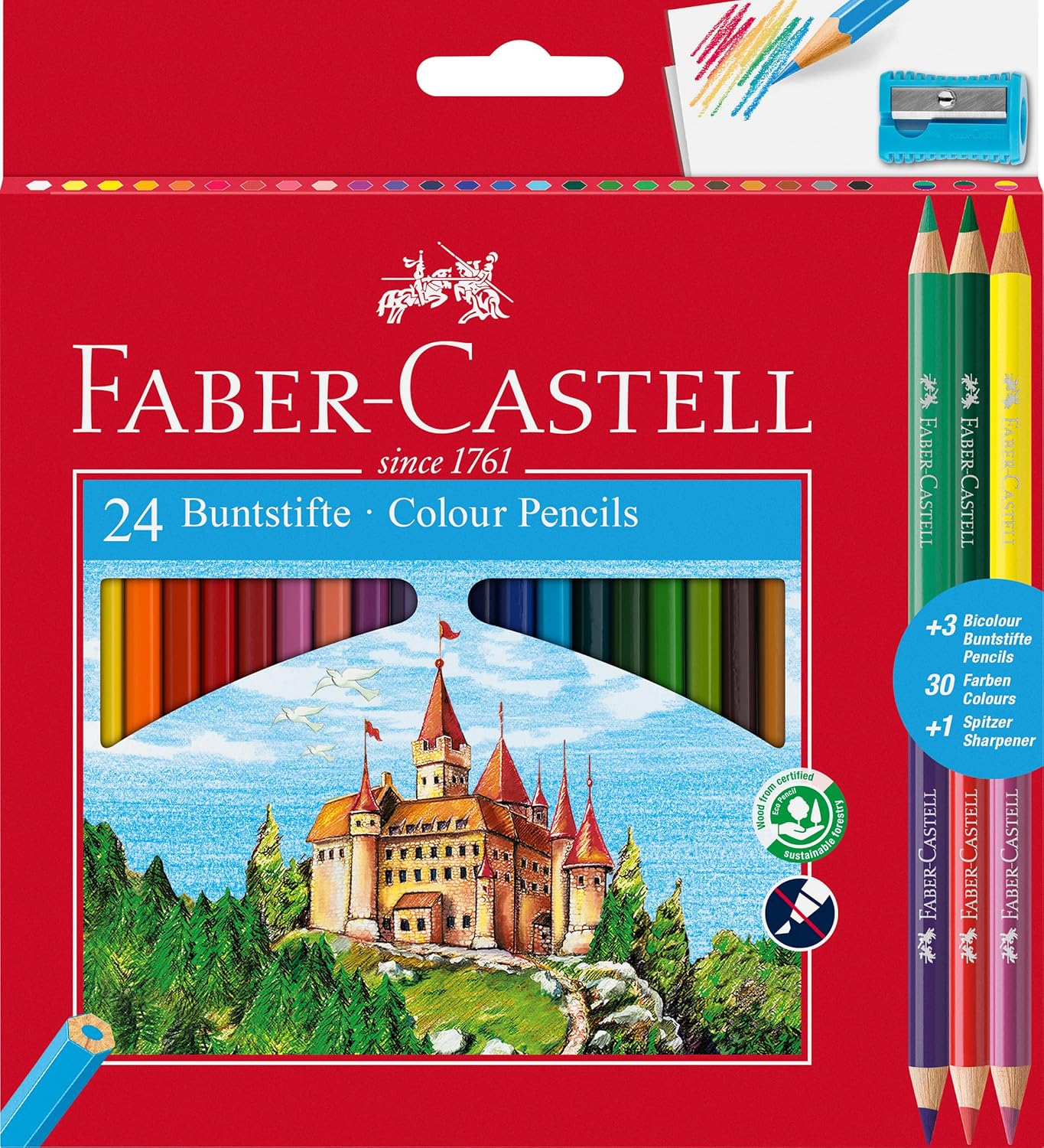 Astuccio 24 Pastelli A Cera Jumbo - Disegno E Colori - Faber Castel - Giocattoli