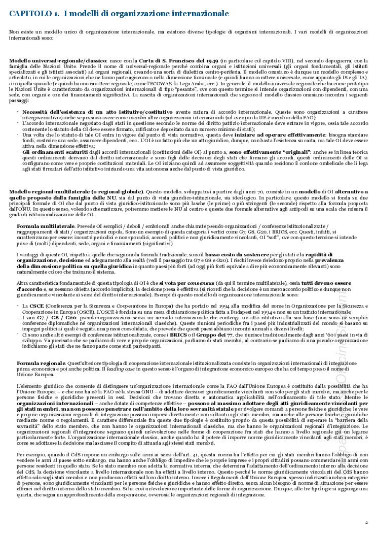 Esame di Organizzazione Internazionale - Programma Integrale - Image 3