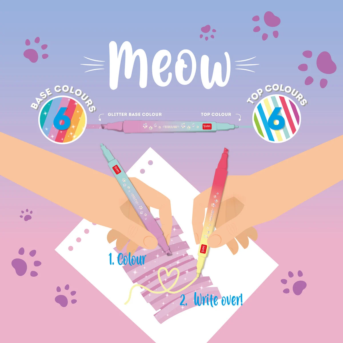 Pennarello Doppia Puntalegami - 12pz Meow - Image 2