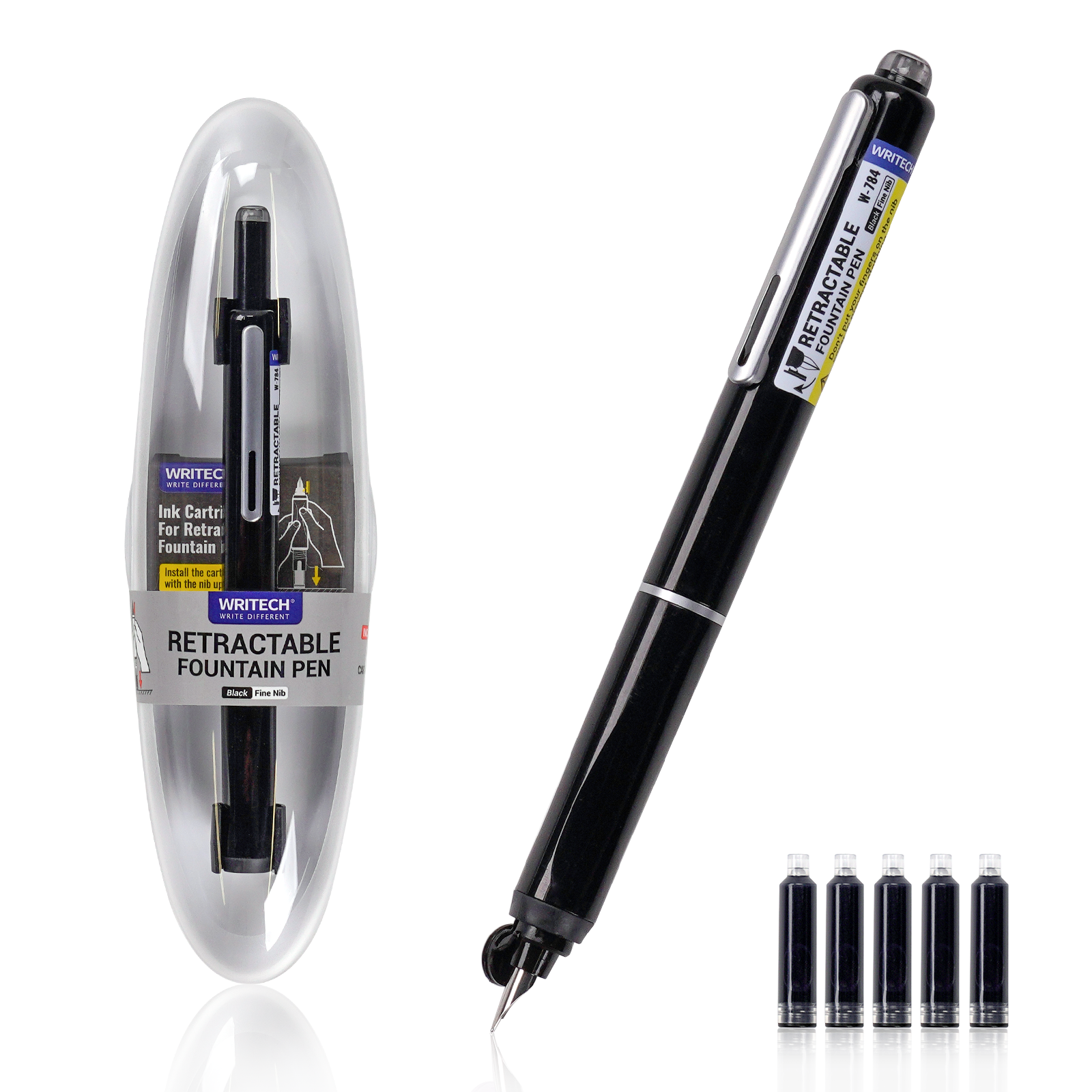 Penna Writech Stilografica Nera F - Image 3