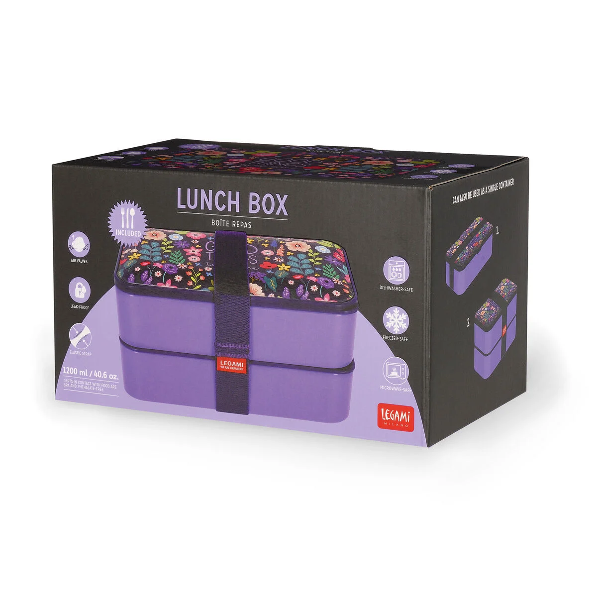 Lunch Box Legami 1200 Ml - Flowers - Image 4