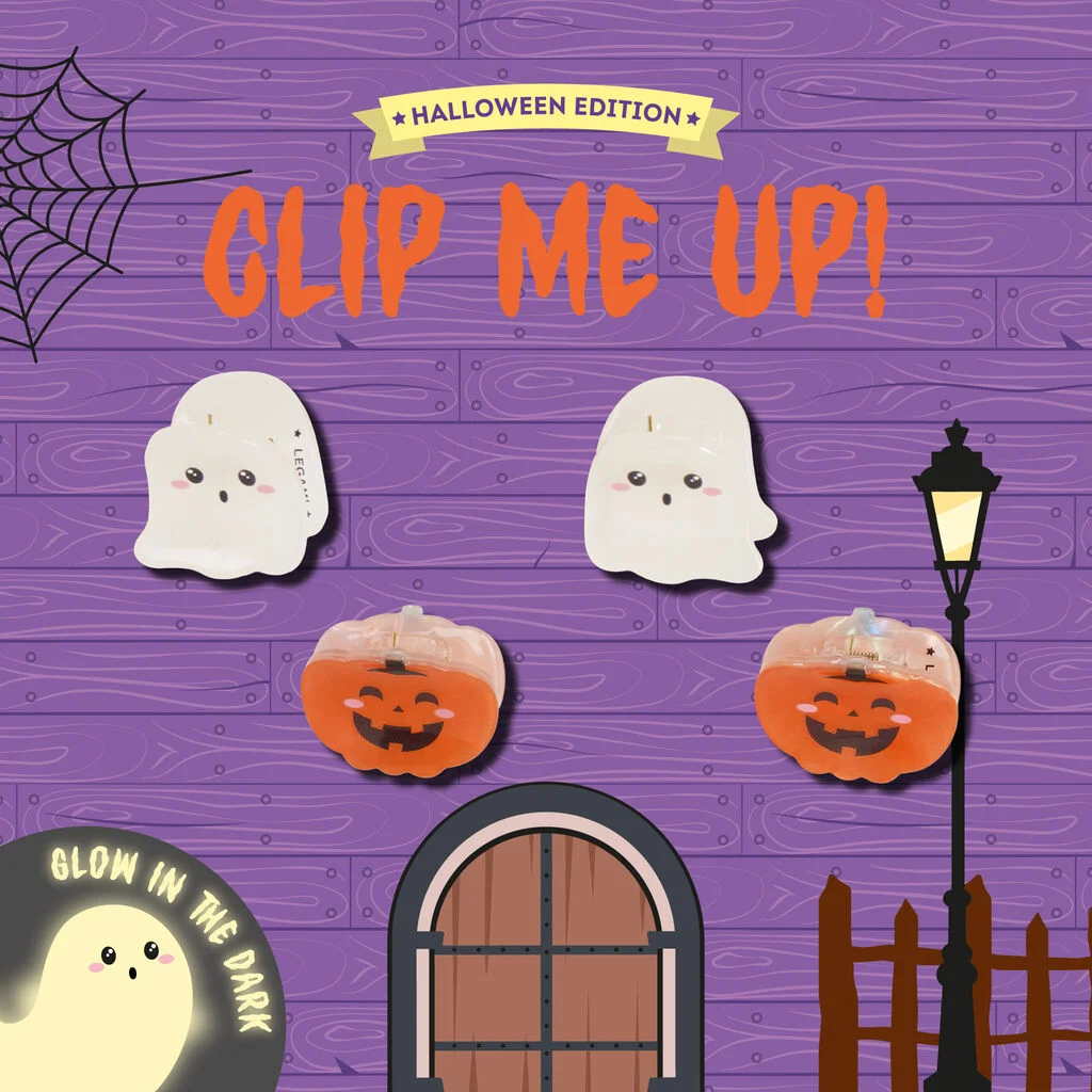4 Mini Mollette Per Cap- Ghost + Pumpkin Hall26 - Image 2
