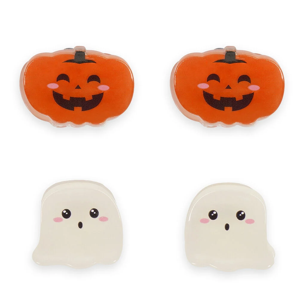 4 Mini Mollette Per Cap- Ghost + Pumpkin Hall26 - Image 3
