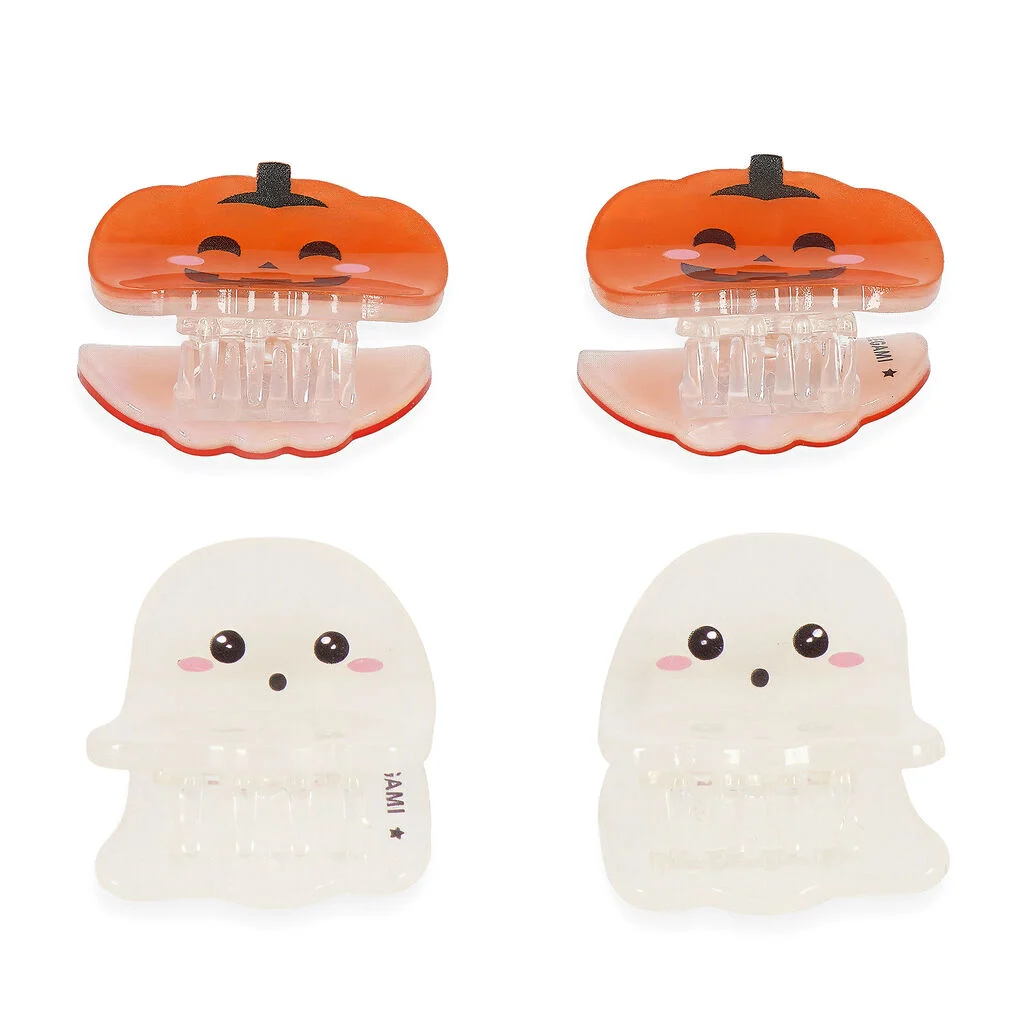 4 Mini Mollette Per Cap- Ghost + Pumpkin Hall26 - Image 4